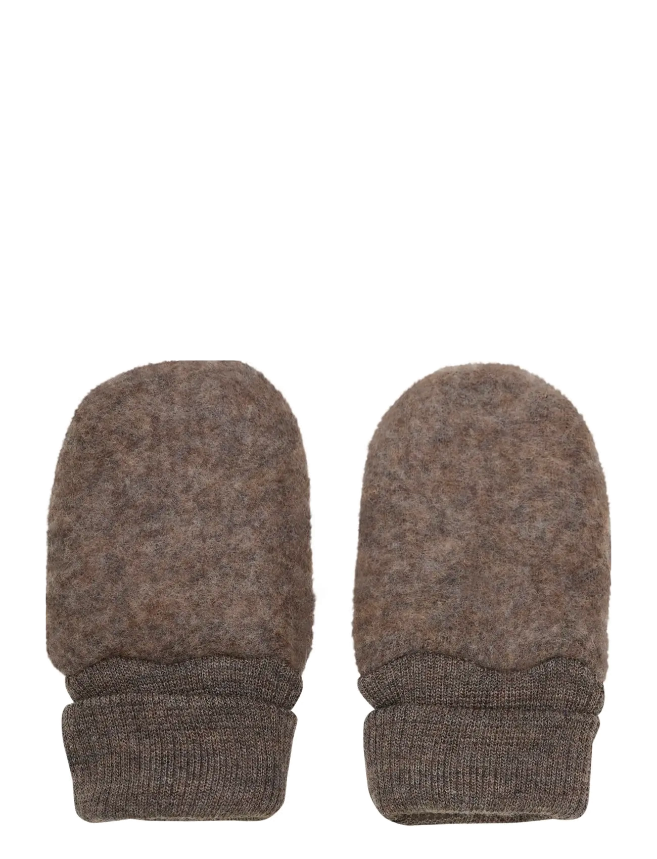 Huttelihut - Mittens Wool Fleece - lowest prices - brown melange - 1