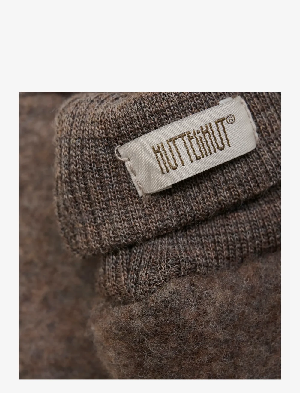 Huttelihut - Mittens Wool Fleece 2-layer - hats & gloves - brown melange - 2