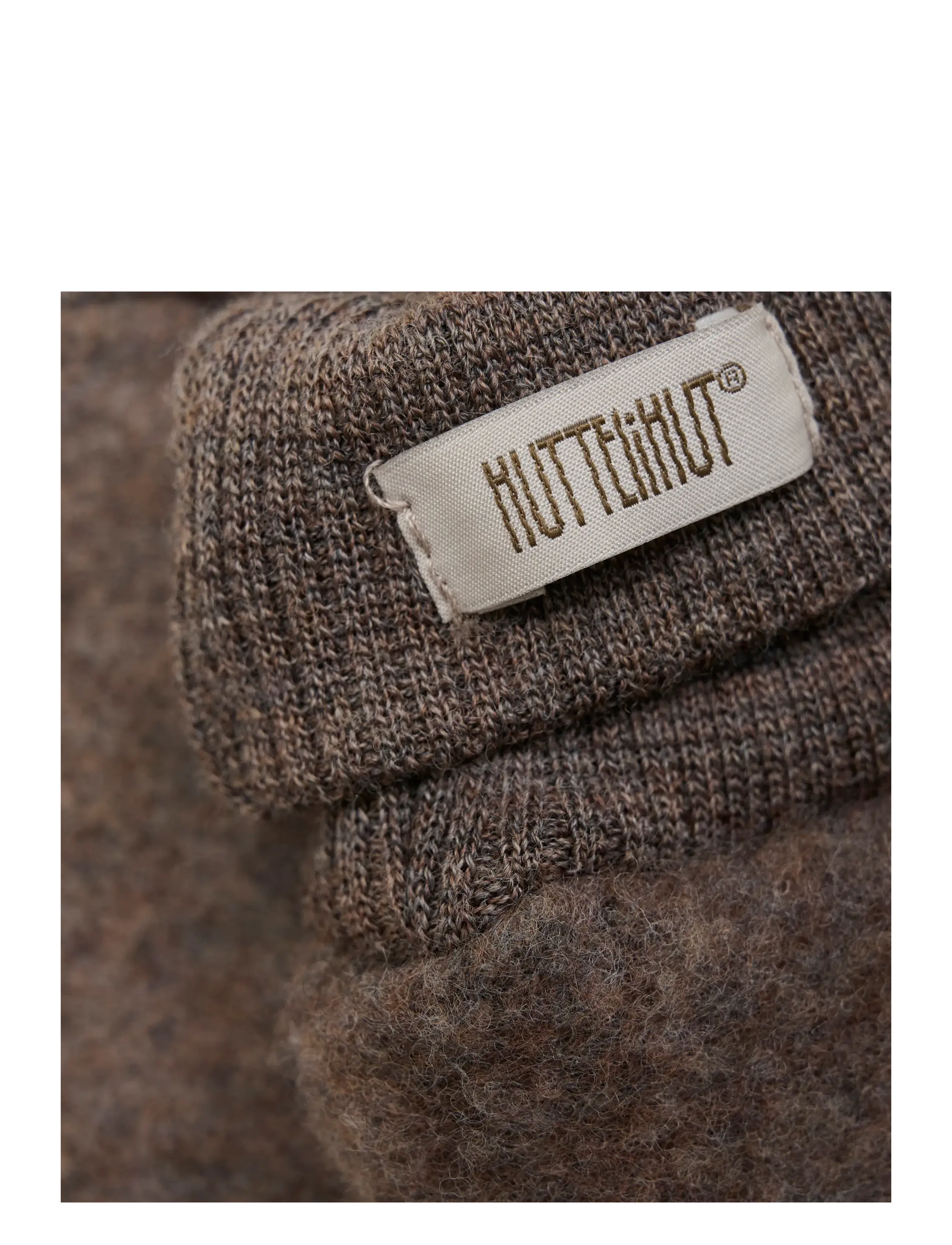 Huttelihut - Mittens Wool Fleece - lowest prices - brown melange - 2