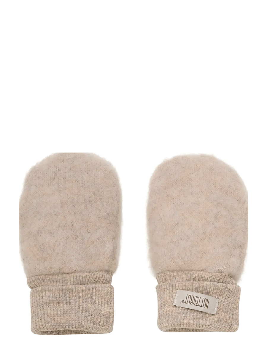 Huttelihut - Mittens Wool Fleece - camel melange - 0