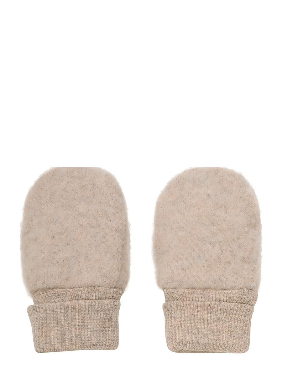 Huttelihut - Mittens Wool Fleece - camel melange - 1
