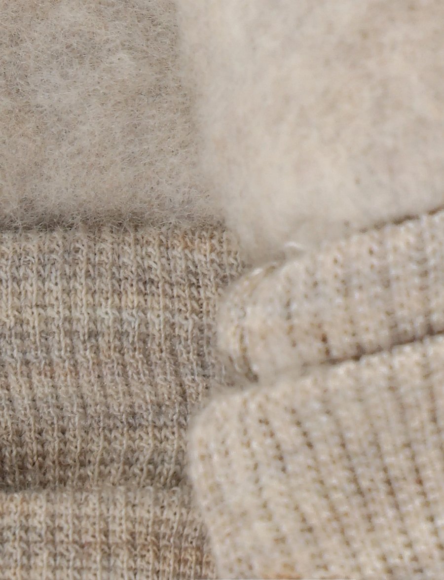 Huttelihut - Mittens Wool Fleece - camel melange - 3