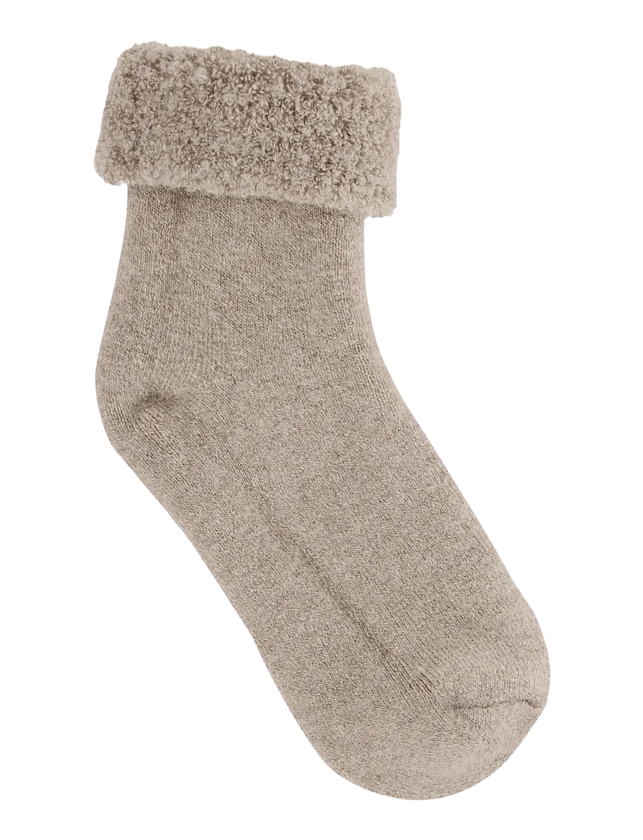 Huttelihut - Wool Terry Socks 2-Pack - babysokker - camel melange - 1