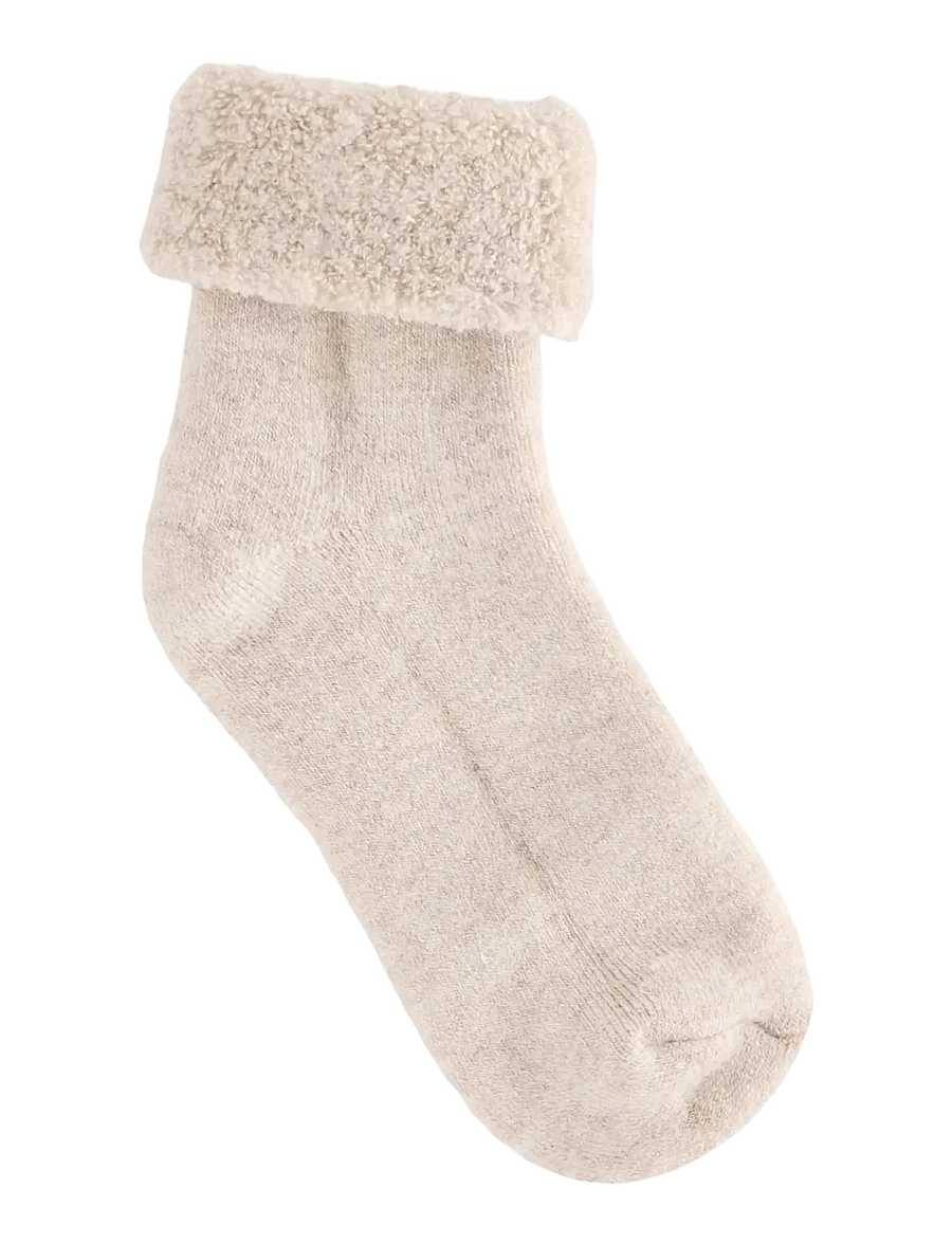 Huttelihut - Wool Terry Socks 2-Pack - babysokker - camel melange - 2