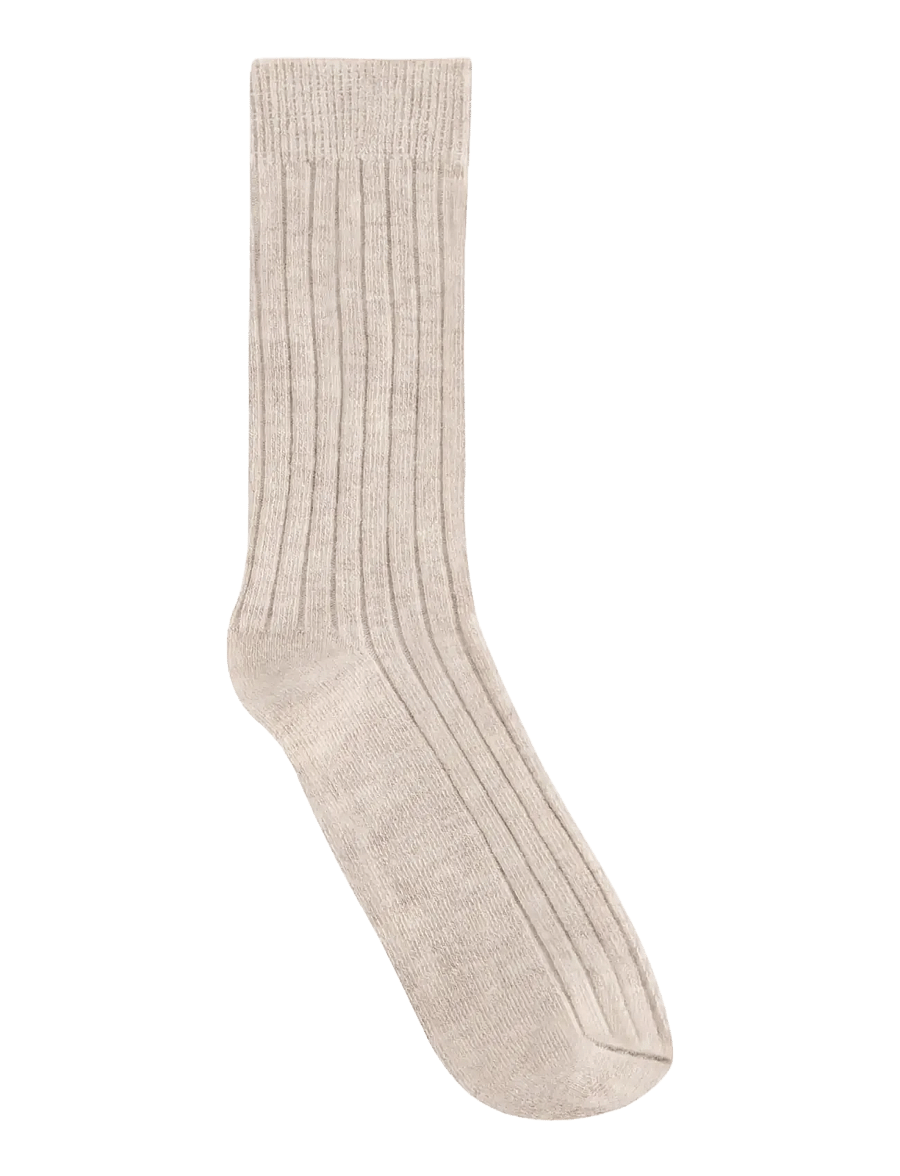 Huttelihut - Wool Rib Socks 2-Pack - babysokker - camel melange - 1