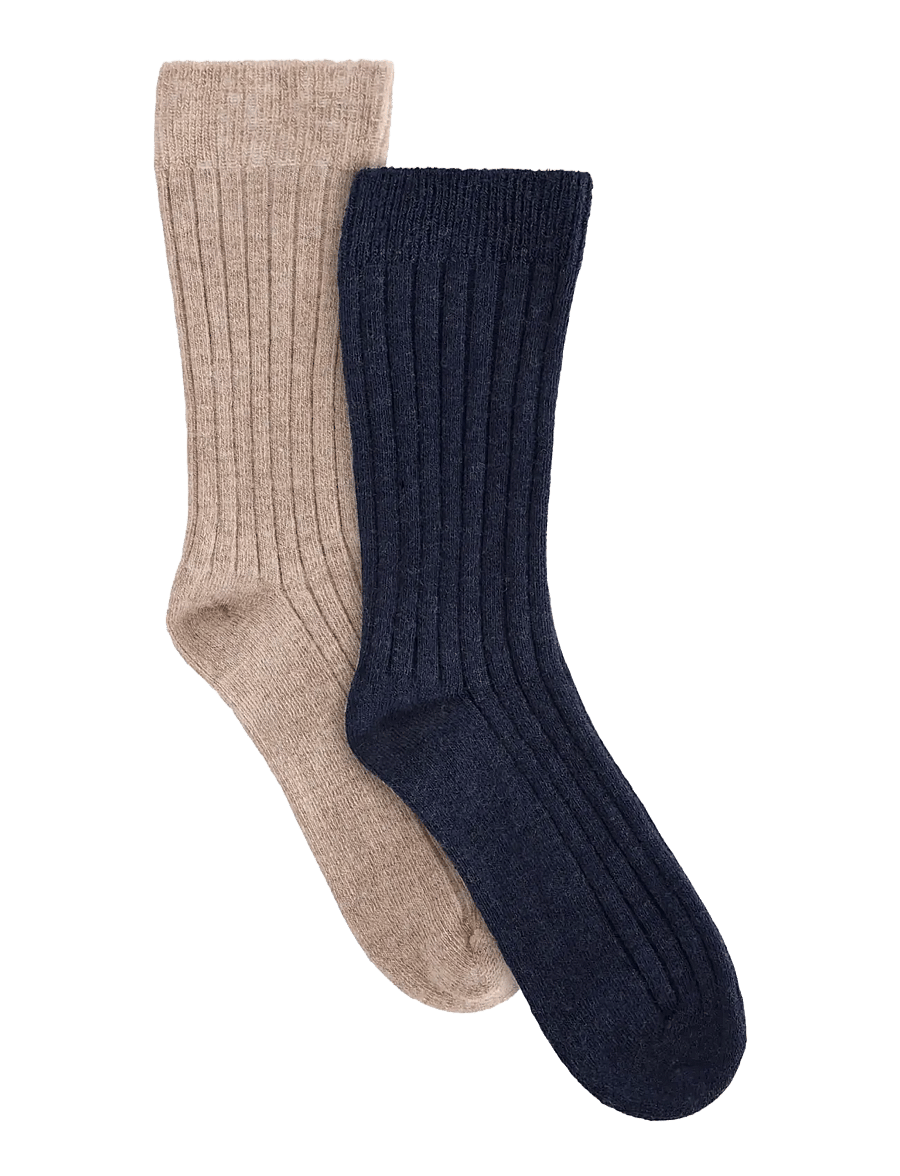 Huttelihut - Wool Rib Socks 2-Pack - baby-socken - dark navy - 0