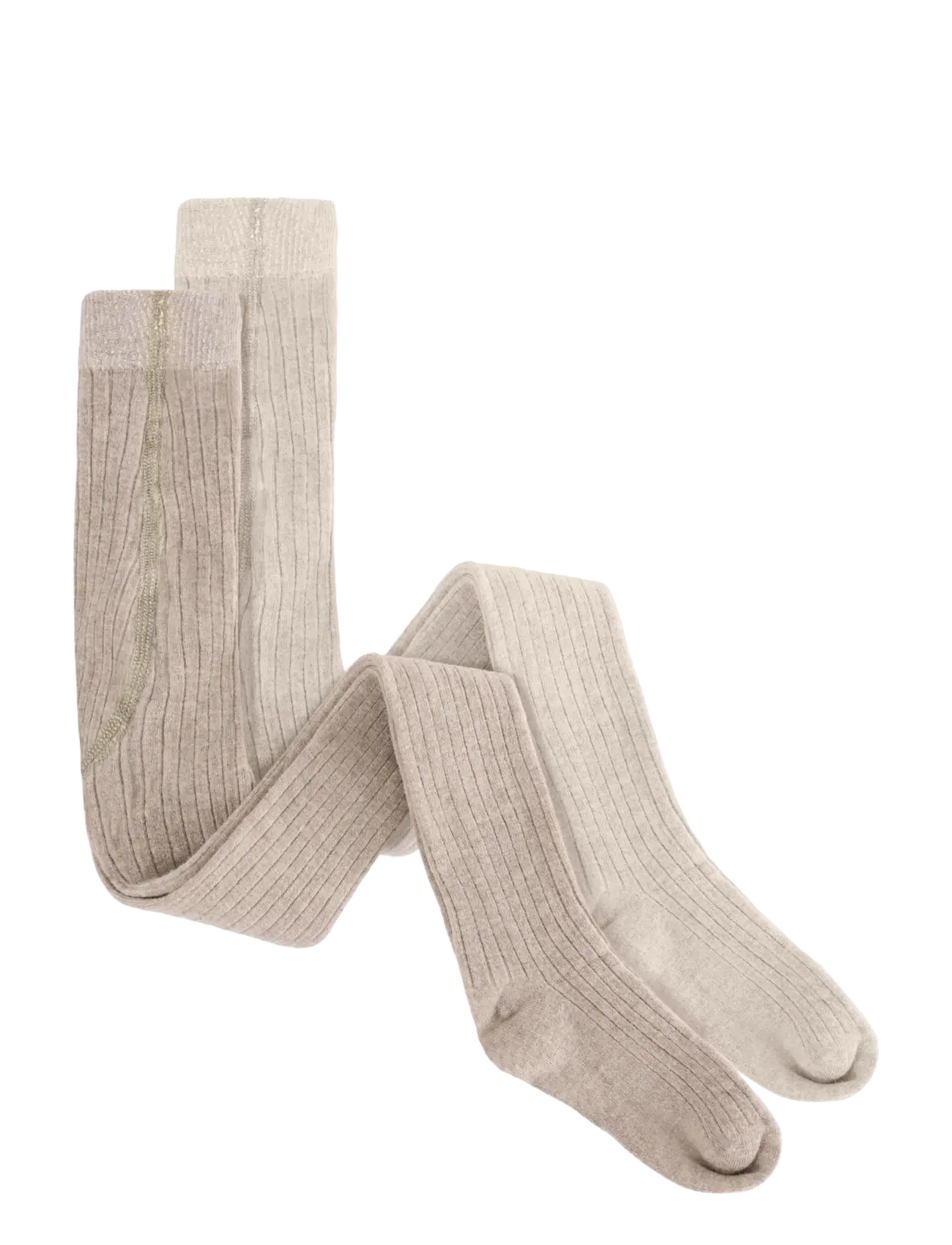 Huttelihut Wool Rib Stockings 2-Pack - Strømpebukser - CAMEL MELANGE / beige