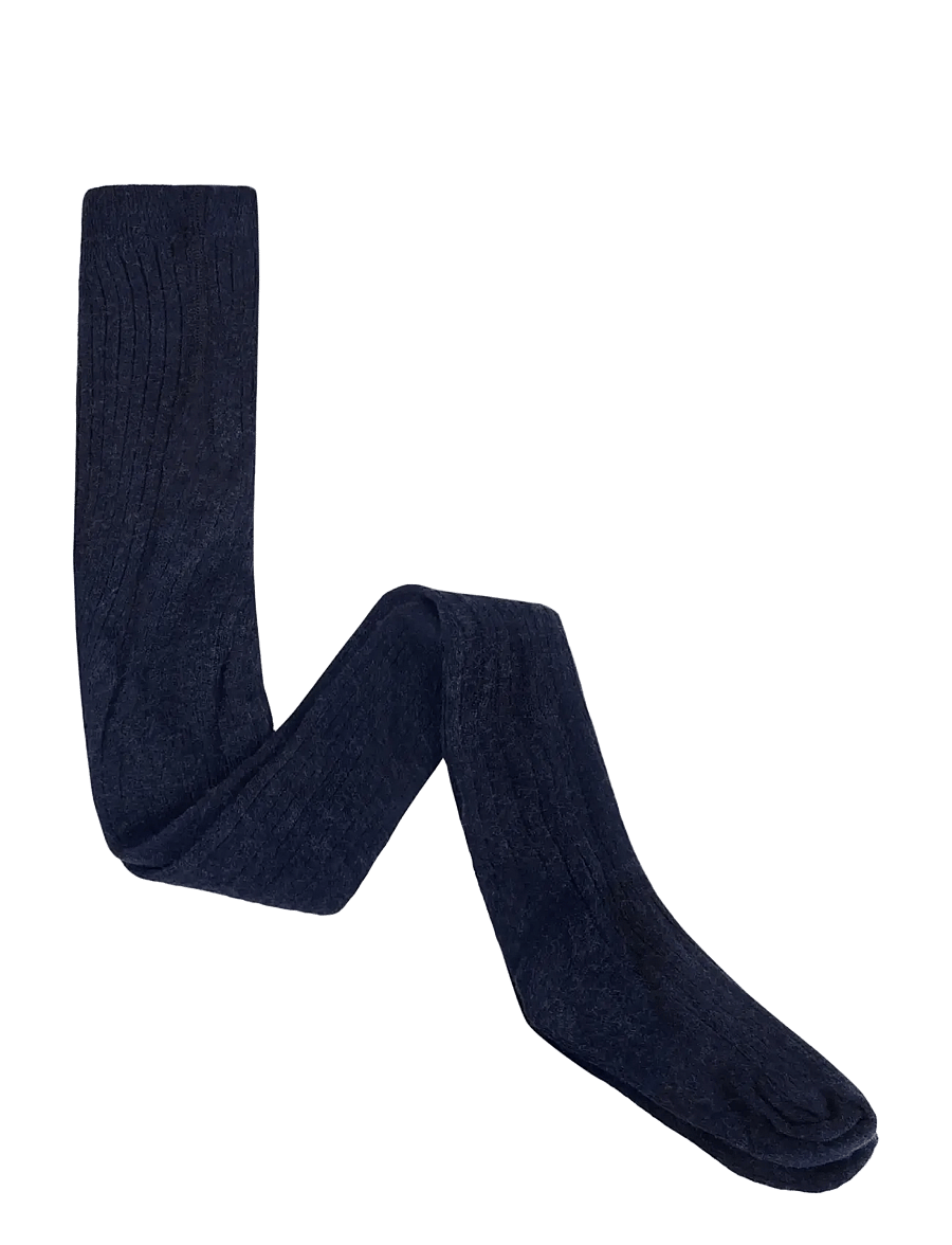 Huttelihut - Wool Rib Stockings 2-Pack - sukkpüksid - dark navy - 1