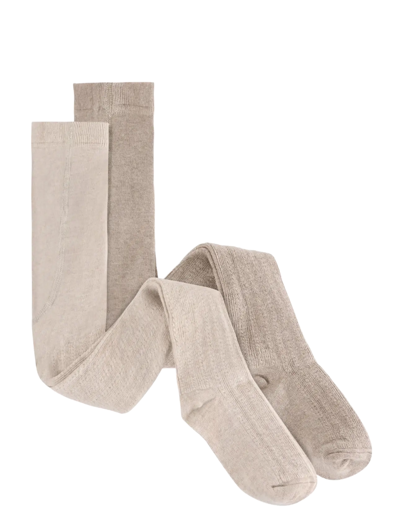Huttelihut Wool Stockings 2-Pack - Strømpebukser - CAMEL MELANGE / beige