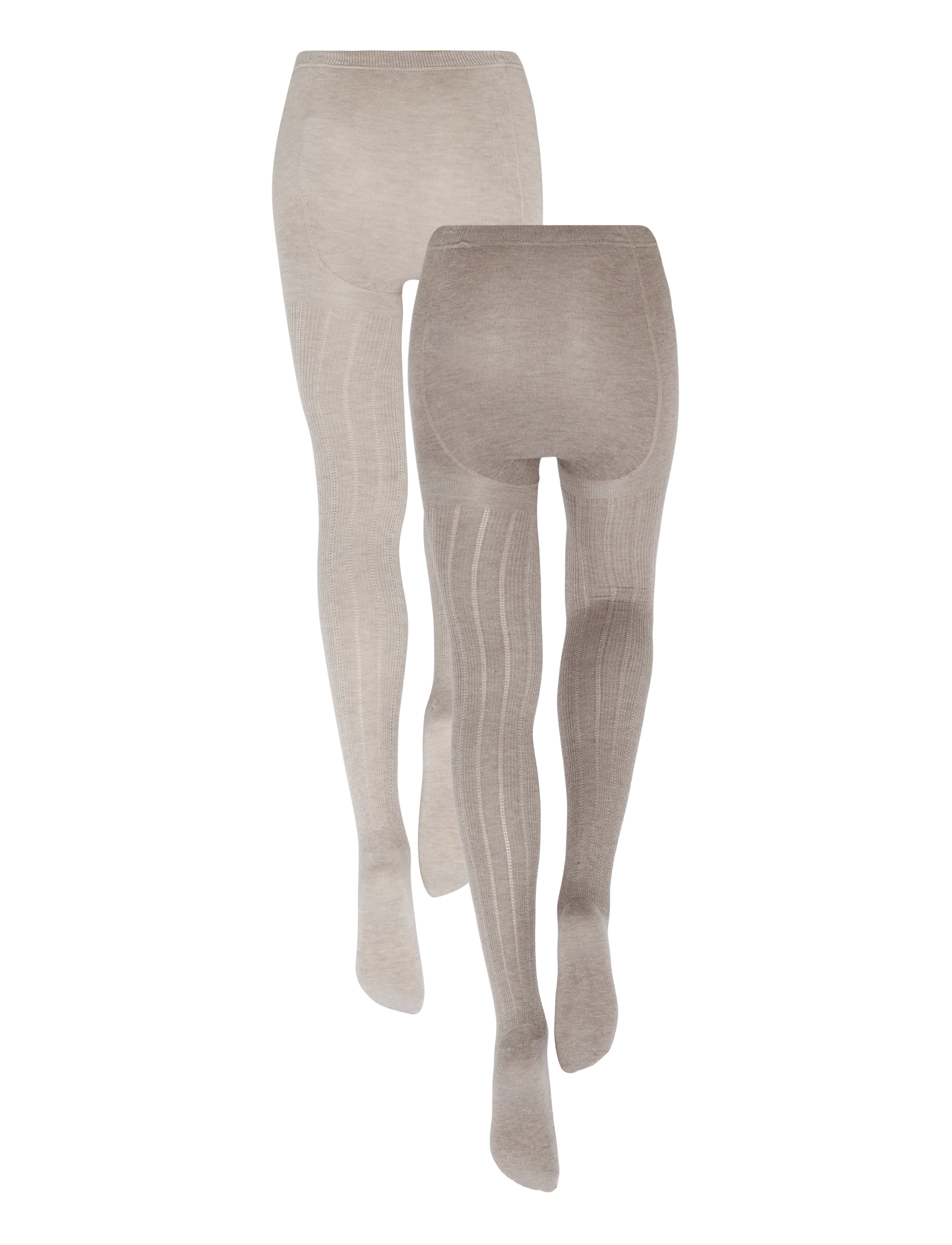 Huttelihut - Wool Stockings 2-Pack - strumpbyxor - camel melange - 1