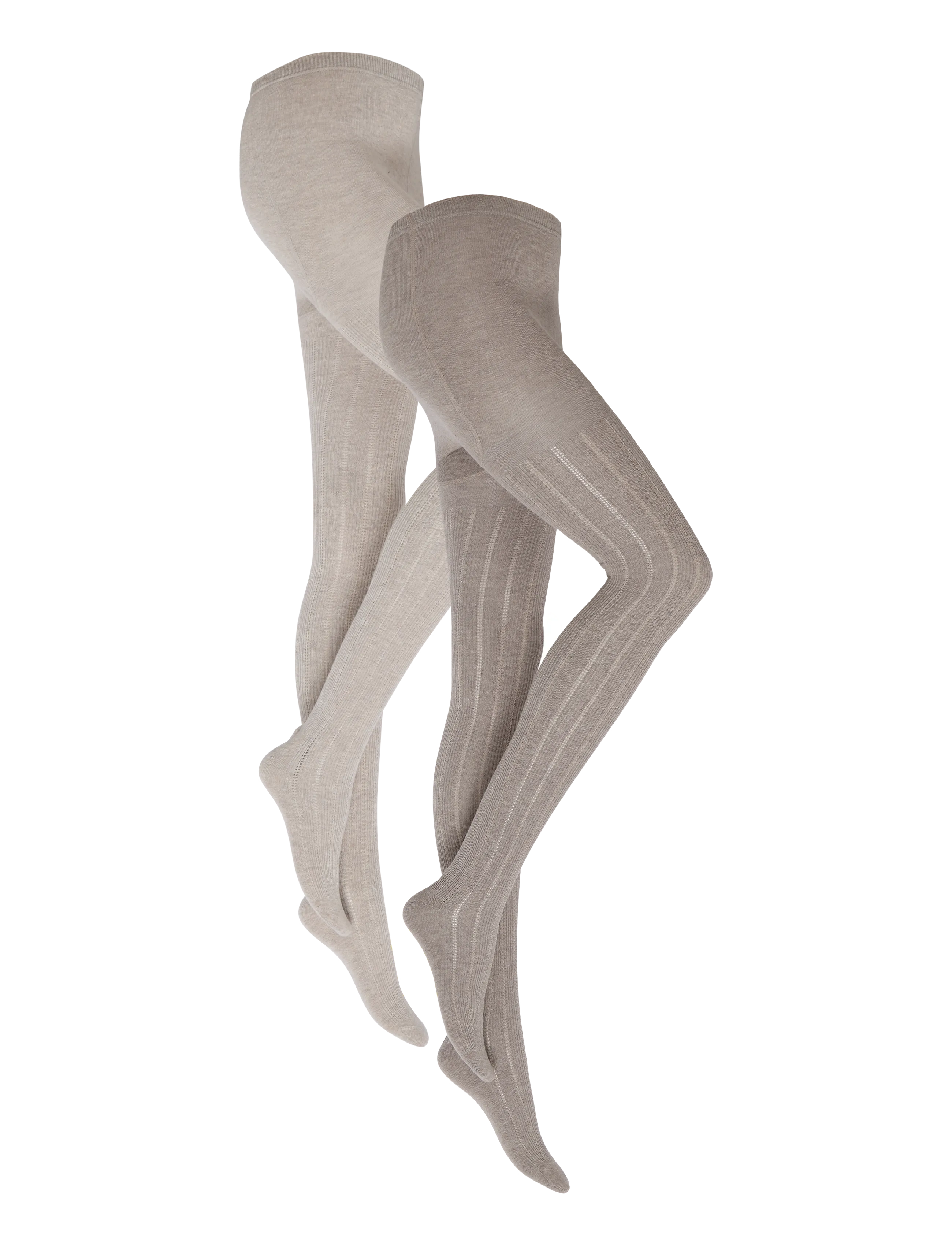 Huttelihut - Wool Stockings 2-Pack - strumpbyxor - camel melange - 2