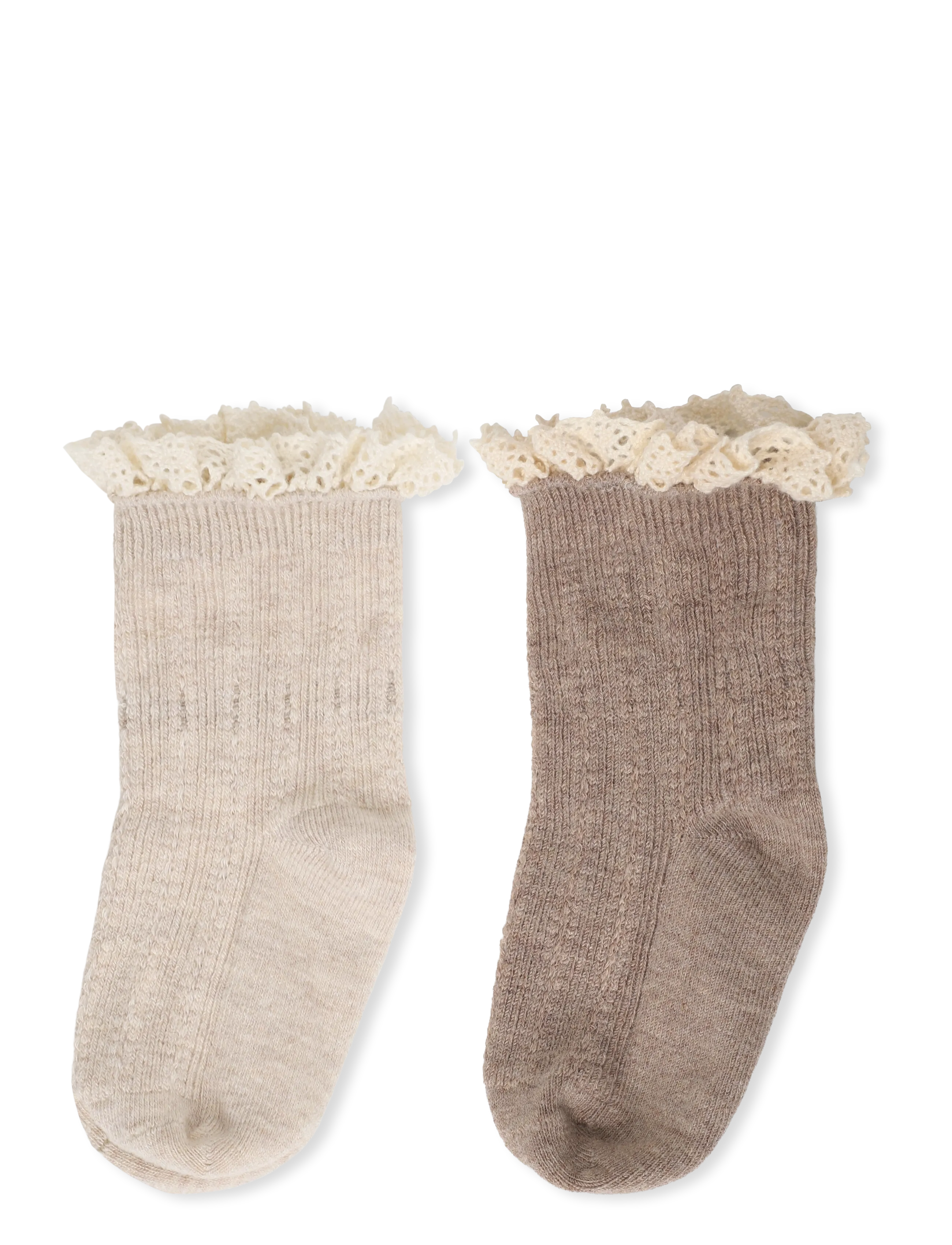 Huttelihut - Wool Lace Socks 2-Pack - strümpfe - camel melange - 1