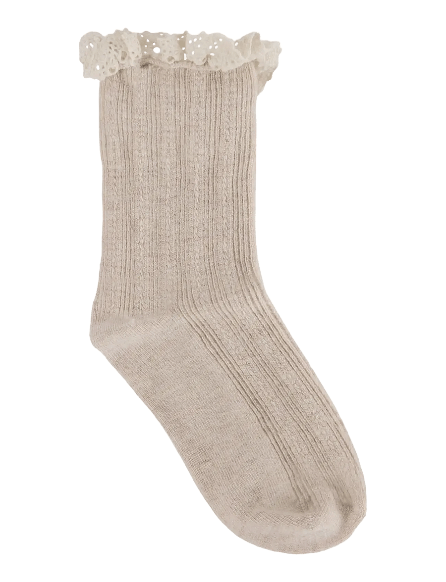 Huttelihut - Wool Lace Socks 2-Pack - chaussettes - camel melange - 2