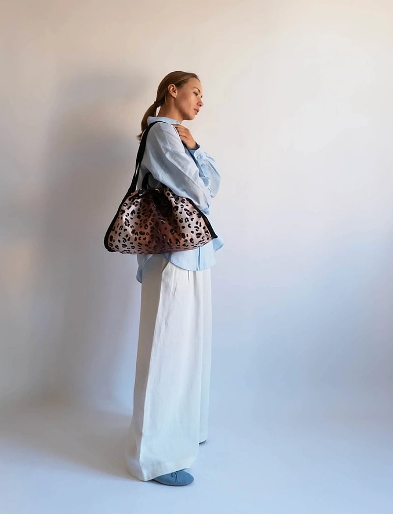 HVISK - SAGE MEDIUM TWILL PRINT - shoppers - leopard - 3