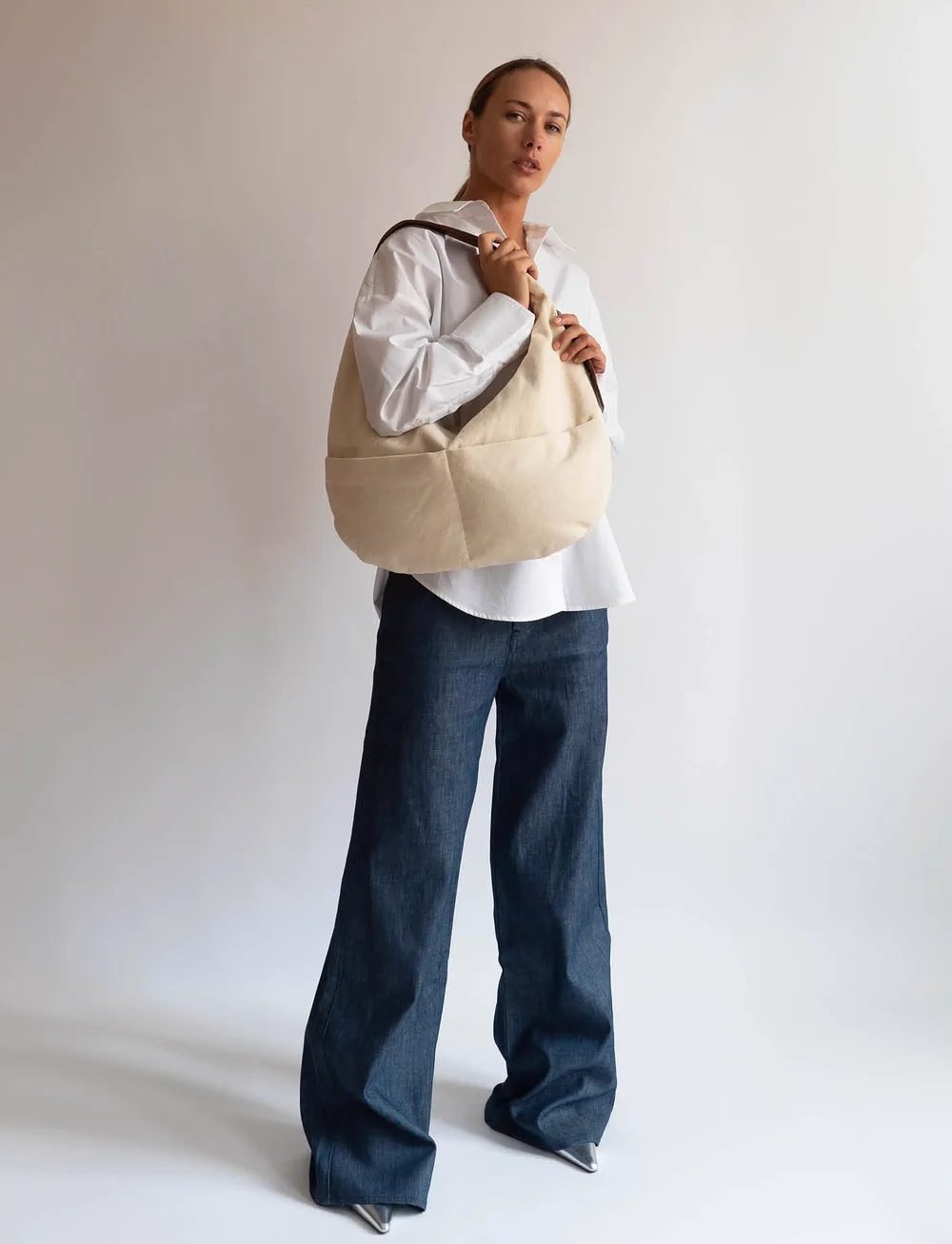 HVISK - TERRA DENIM - shoppingväskor - pale flax - 0