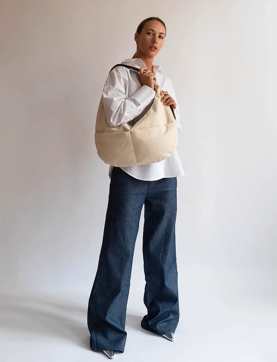 HVISK - TERRA DENIM - shoppingväskor - pale flax - 0