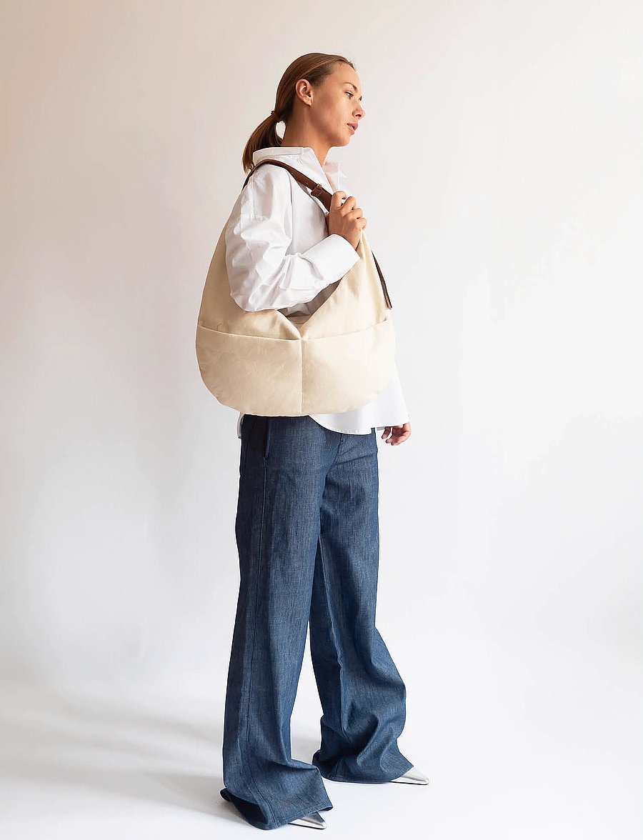 HVISK - TERRA DENIM - shoppingväskor - pale flax - 5