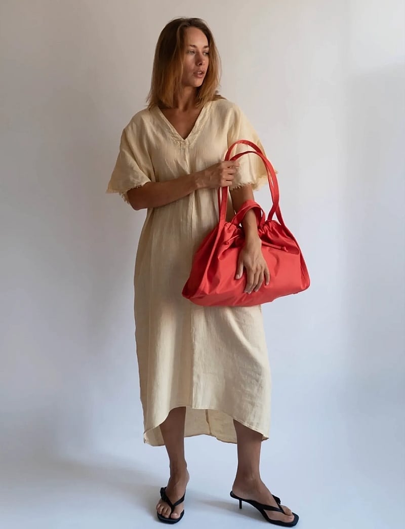 HVISK - SAGE MEDIUM MATTE TWILL - shoppers - red coral - 4