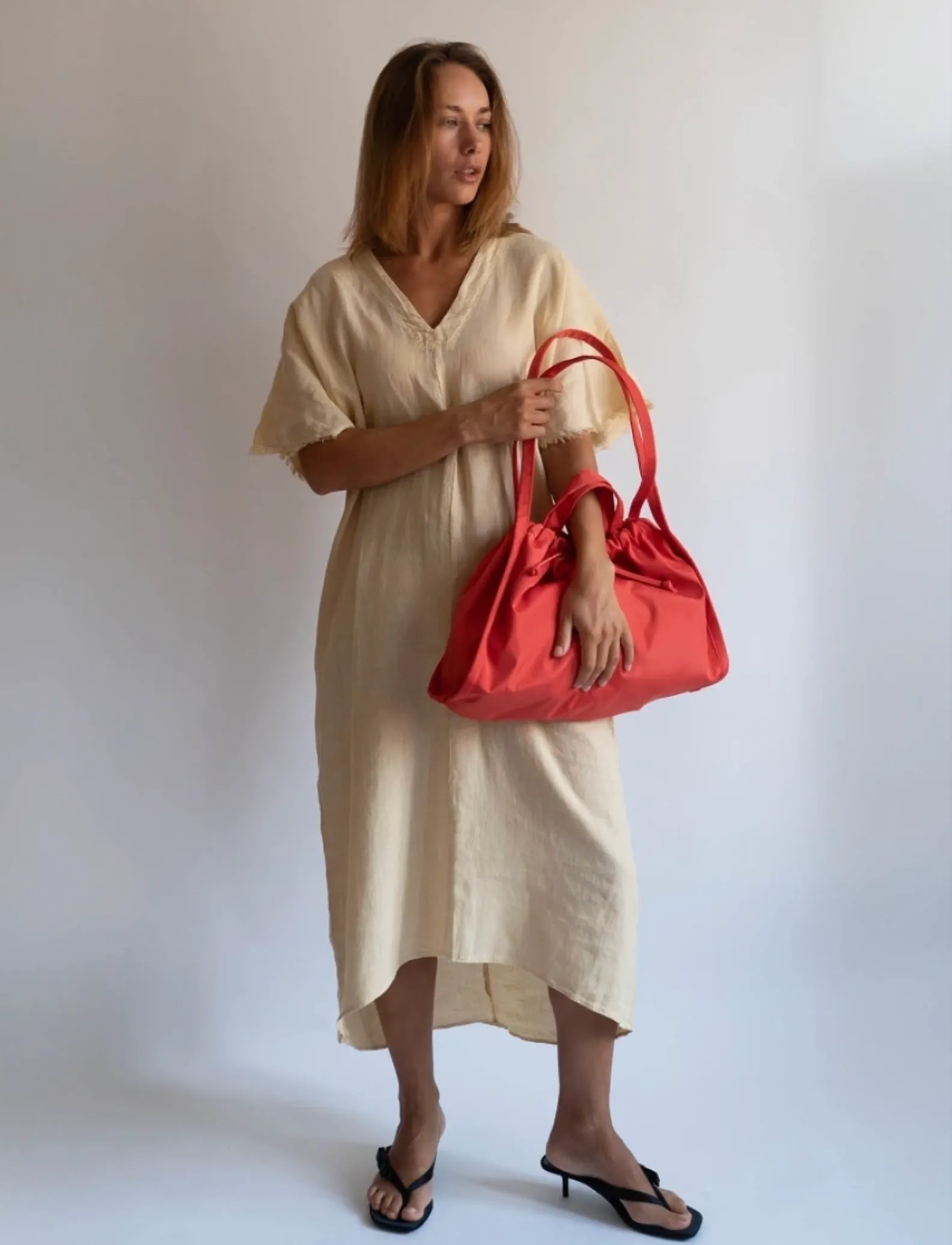 HVISK - SAGE MEDIUM MATTE TWILL - red coral - 4