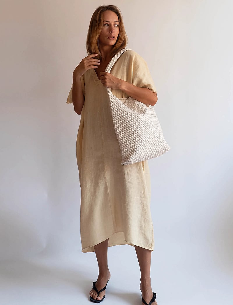 HVISK - HOBO BRAIDED SOFT STRUCTURE - tote bags - white sand - 0