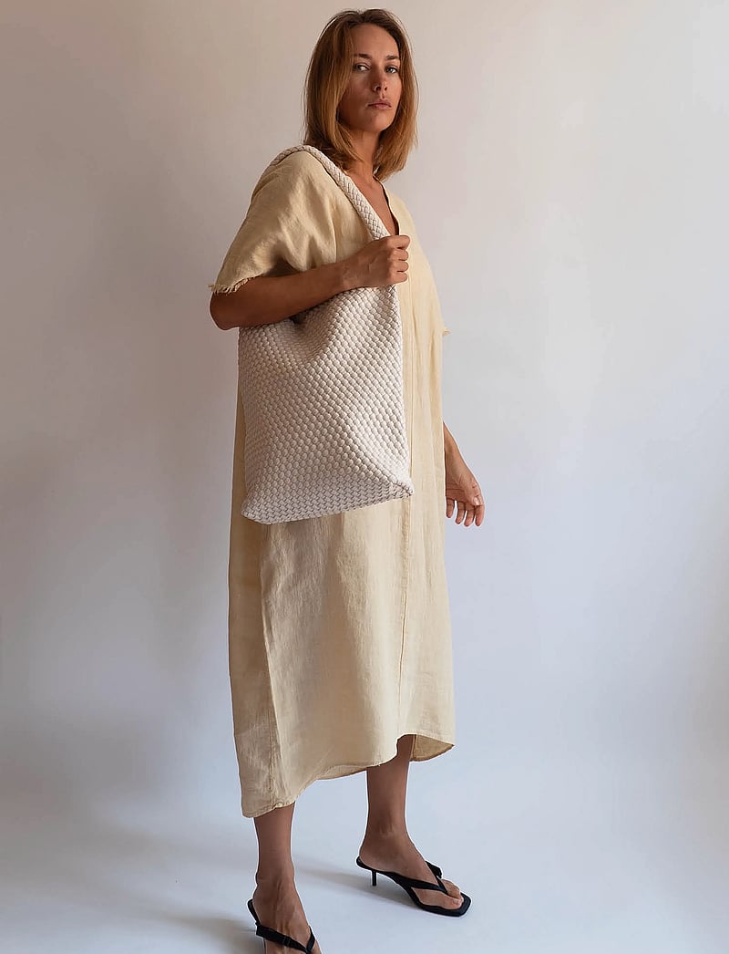 HVISK - HOBO BRAIDED SOFT STRUCTURE - tote bags - white sand - 4