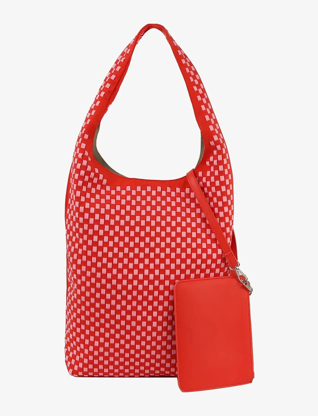 HVISK - HOBO BRAIDED NEOPRENE - tote bags - red coral - 1