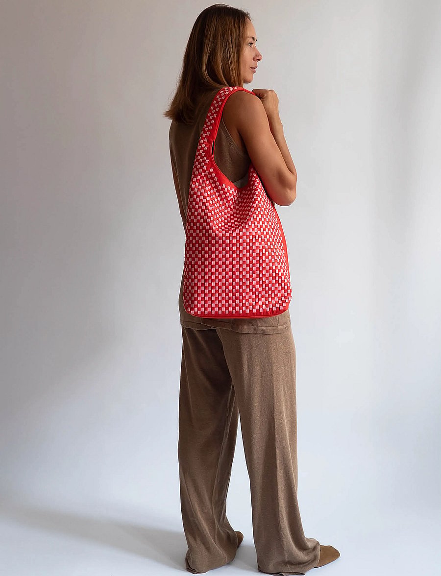 HVISK - HOBO BRAIDED NEOPRENE - kandekotid - red coral - 4