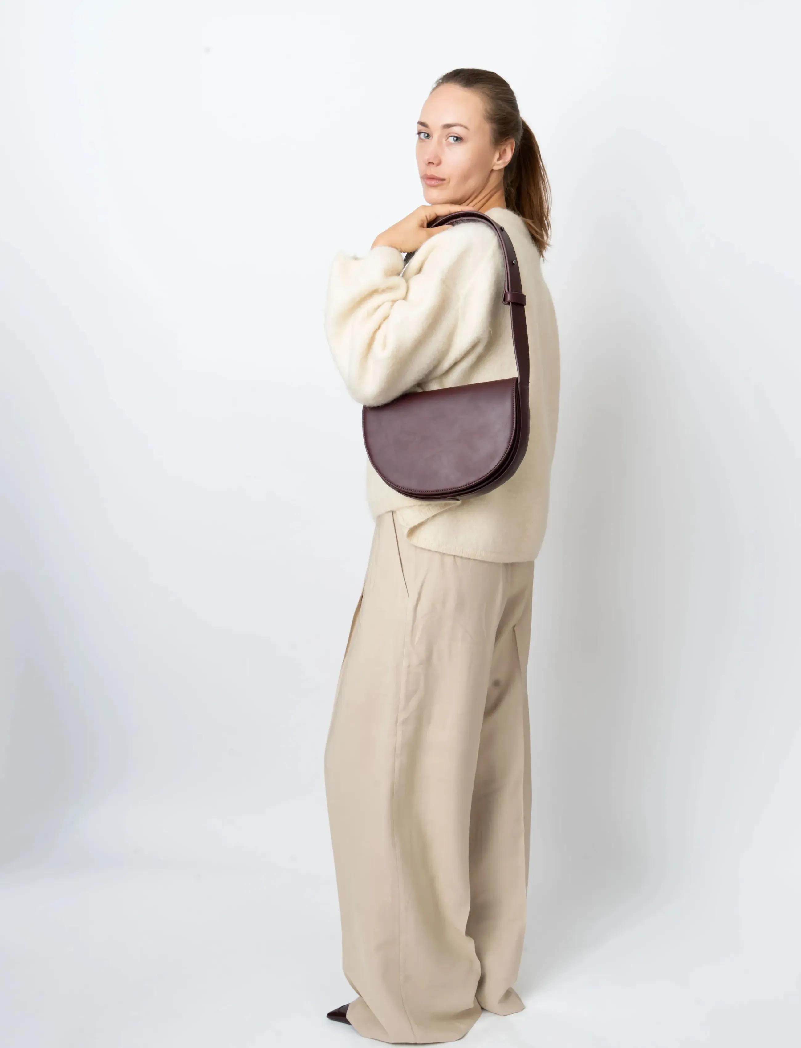 HVISK Cliff Soft Structure, Kvinder, Sadelskuldertaske, Brun, Str: ONE SIZE