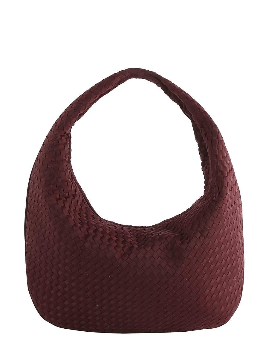 HVISK - HAZE BRAIDED NEOPRENE - tote bags - midnight plum - 1