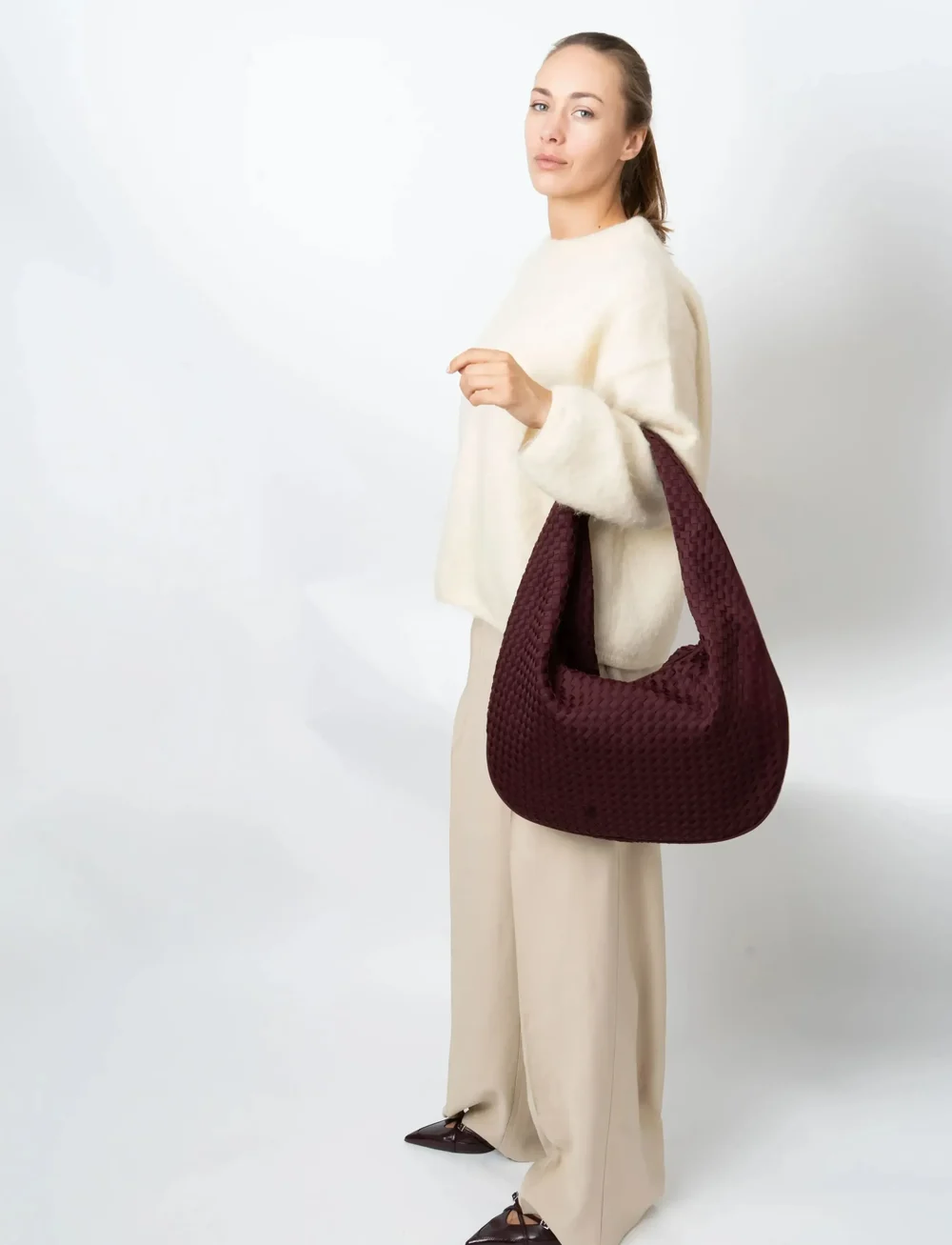 HVISK - HAZE BRAIDED NEOPRENE - sacs en toile - midnight plum - 0