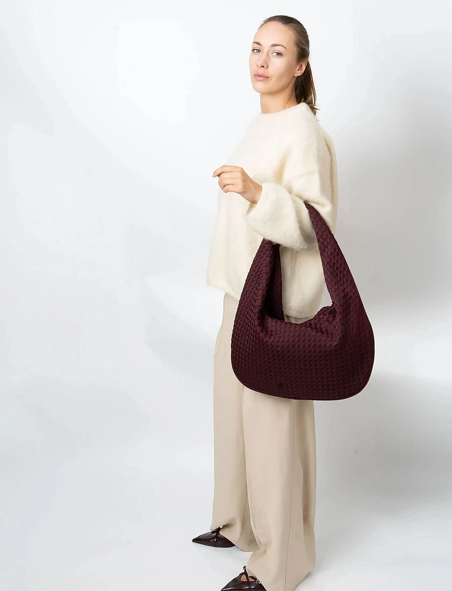 HVISK - HAZE BRAIDED NEOPRENE - tote bags - midnight plum - 0