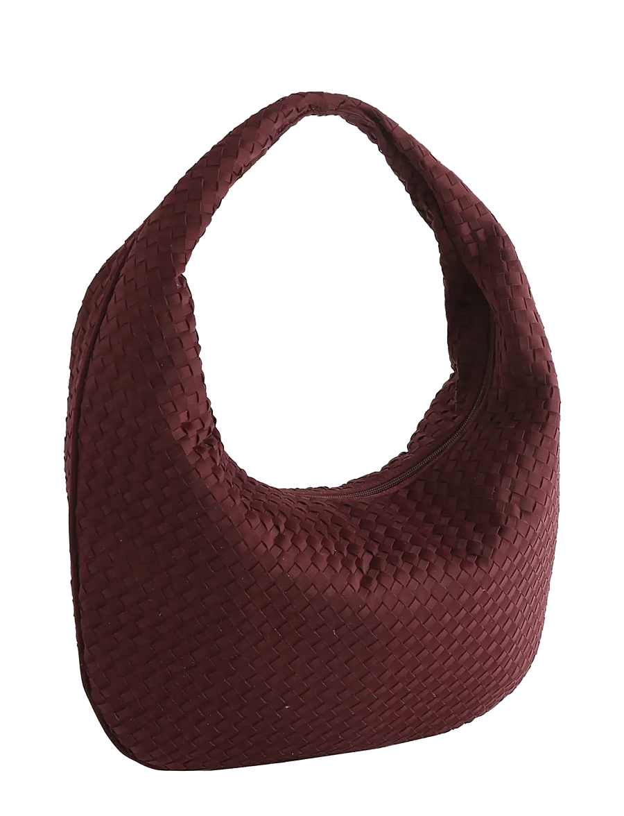 HVISK - HAZE BRAIDED NEOPRENE - tote bags - midnight plum - 2