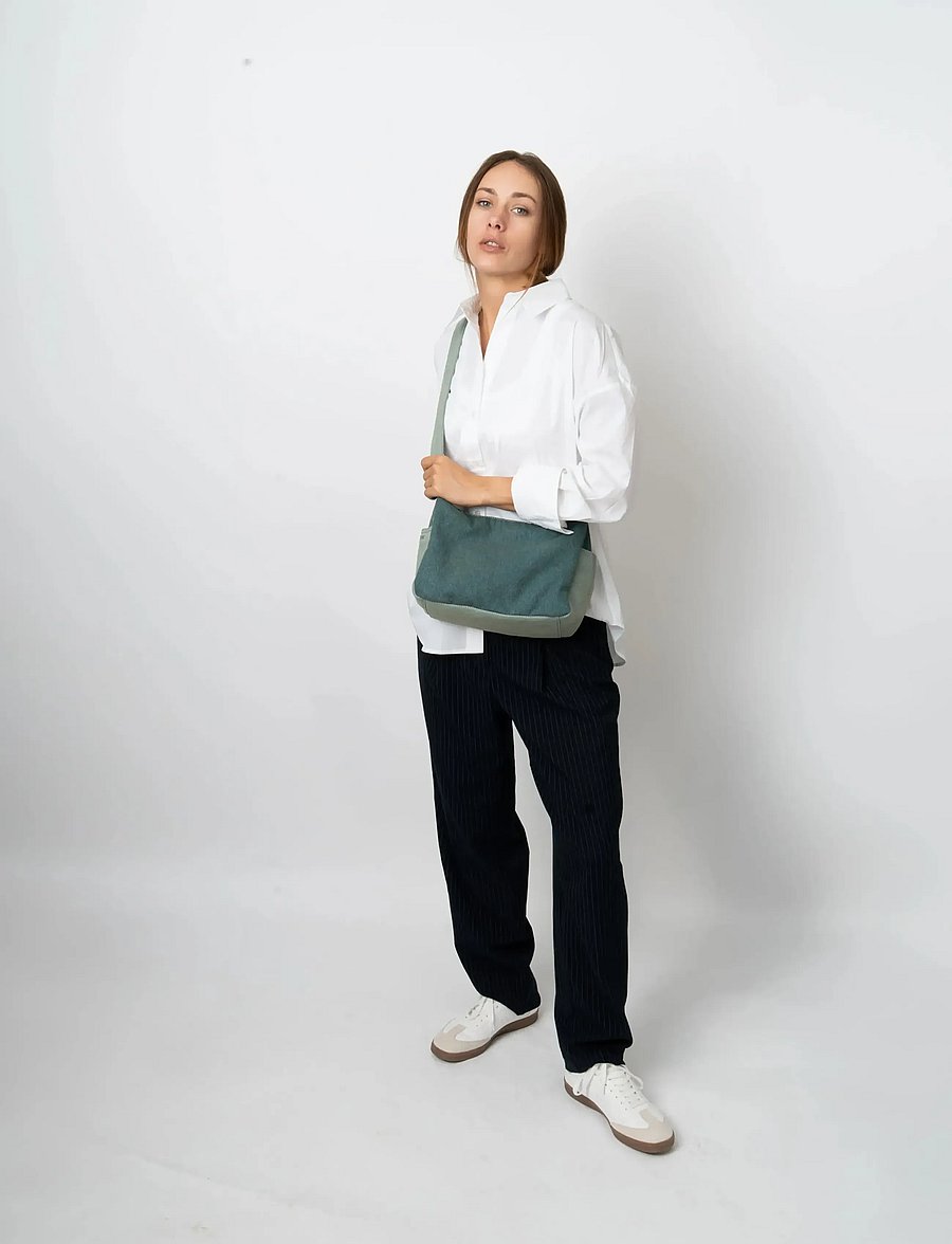 HVISK - TRACY DENIM - crossbody bags - teal tones - 0