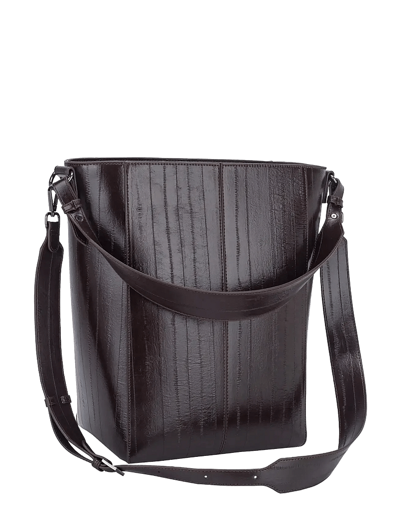 HVISK - CASSET STROKE STRUCTURE - bucket bags - espresso - 2