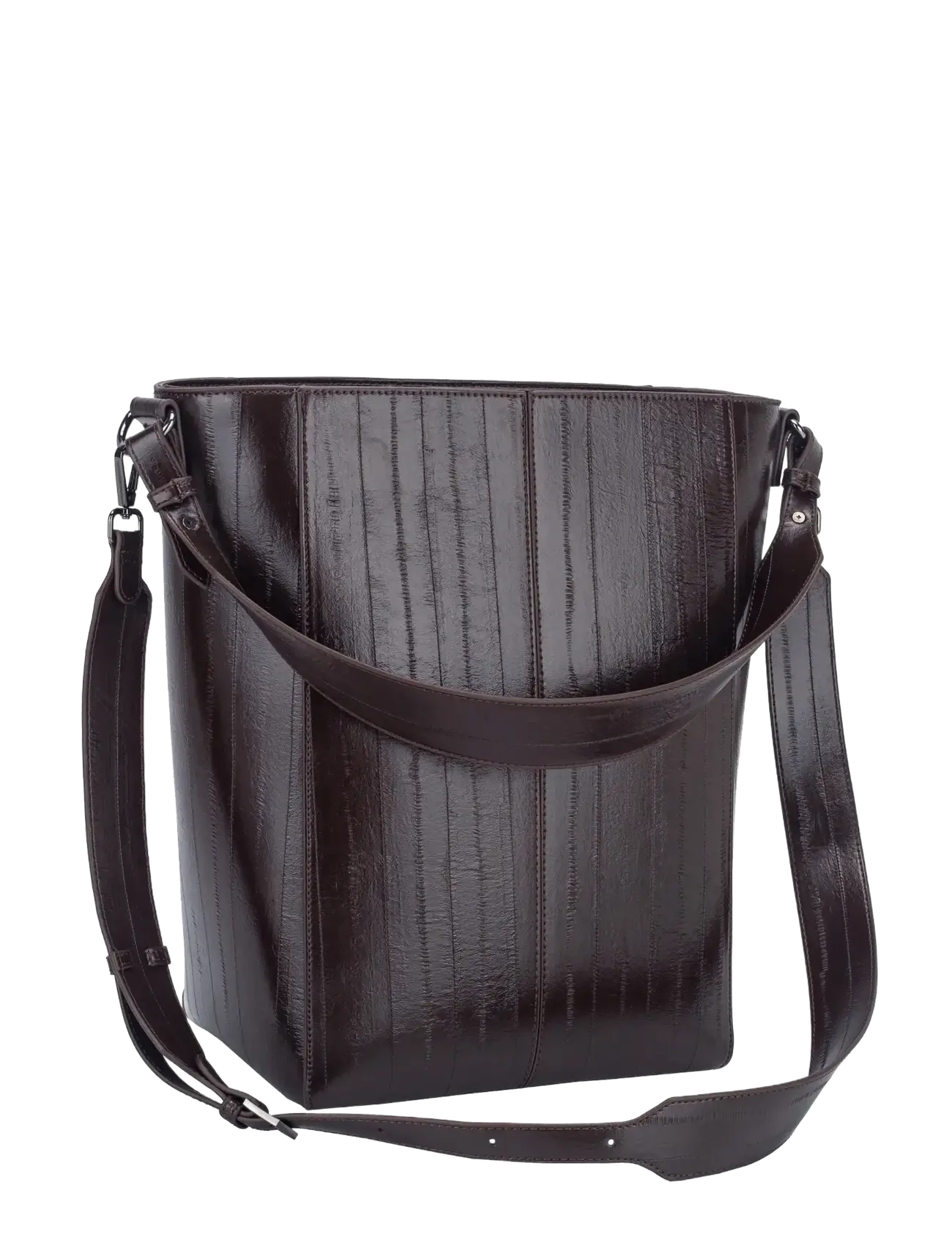 HVISK - CASSET STROKE STRUCTURE - bucket bags - espresso - 2