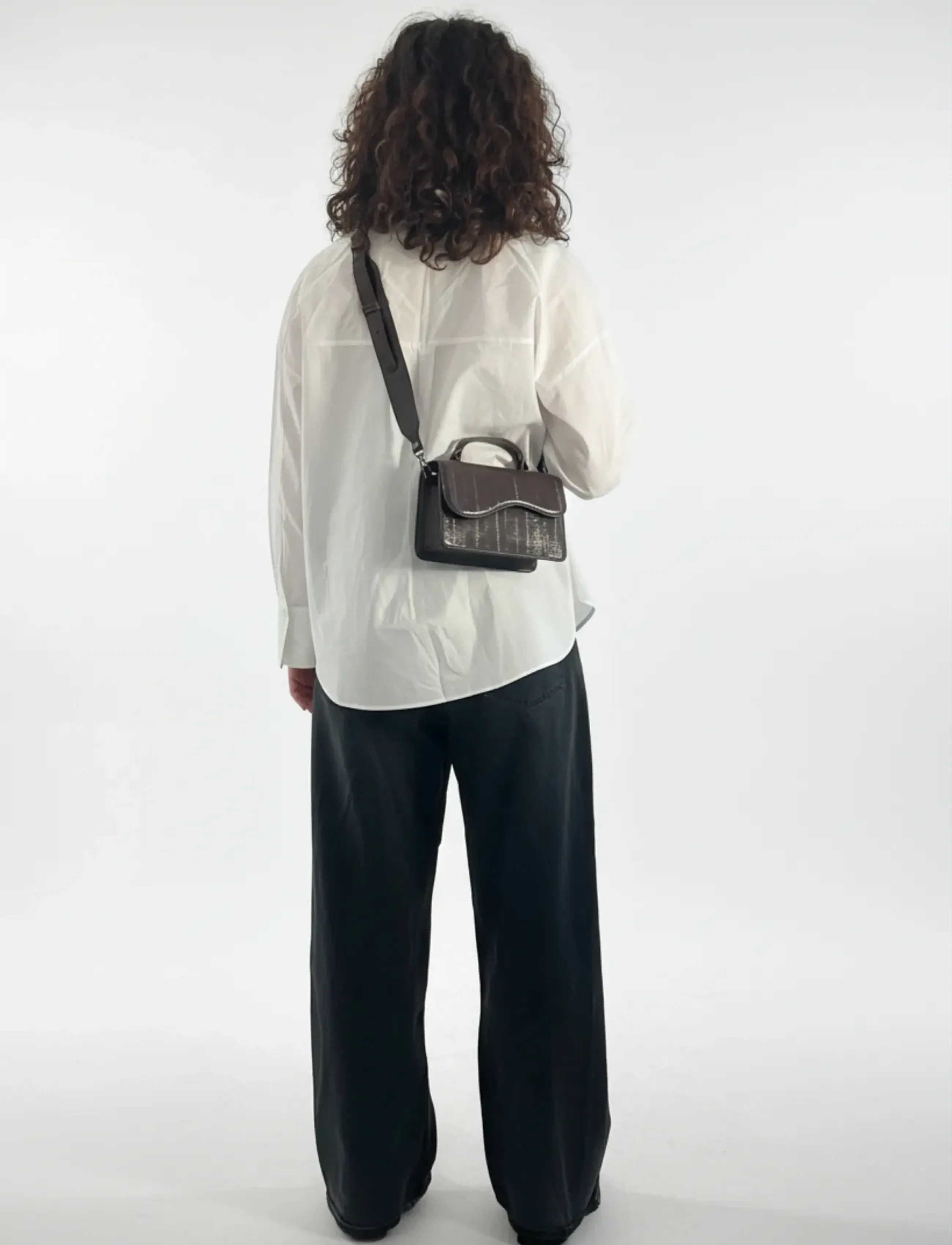 HVISK - CRANE STROKE STRUCTURE - party wear at outlet prices - espresso - 4