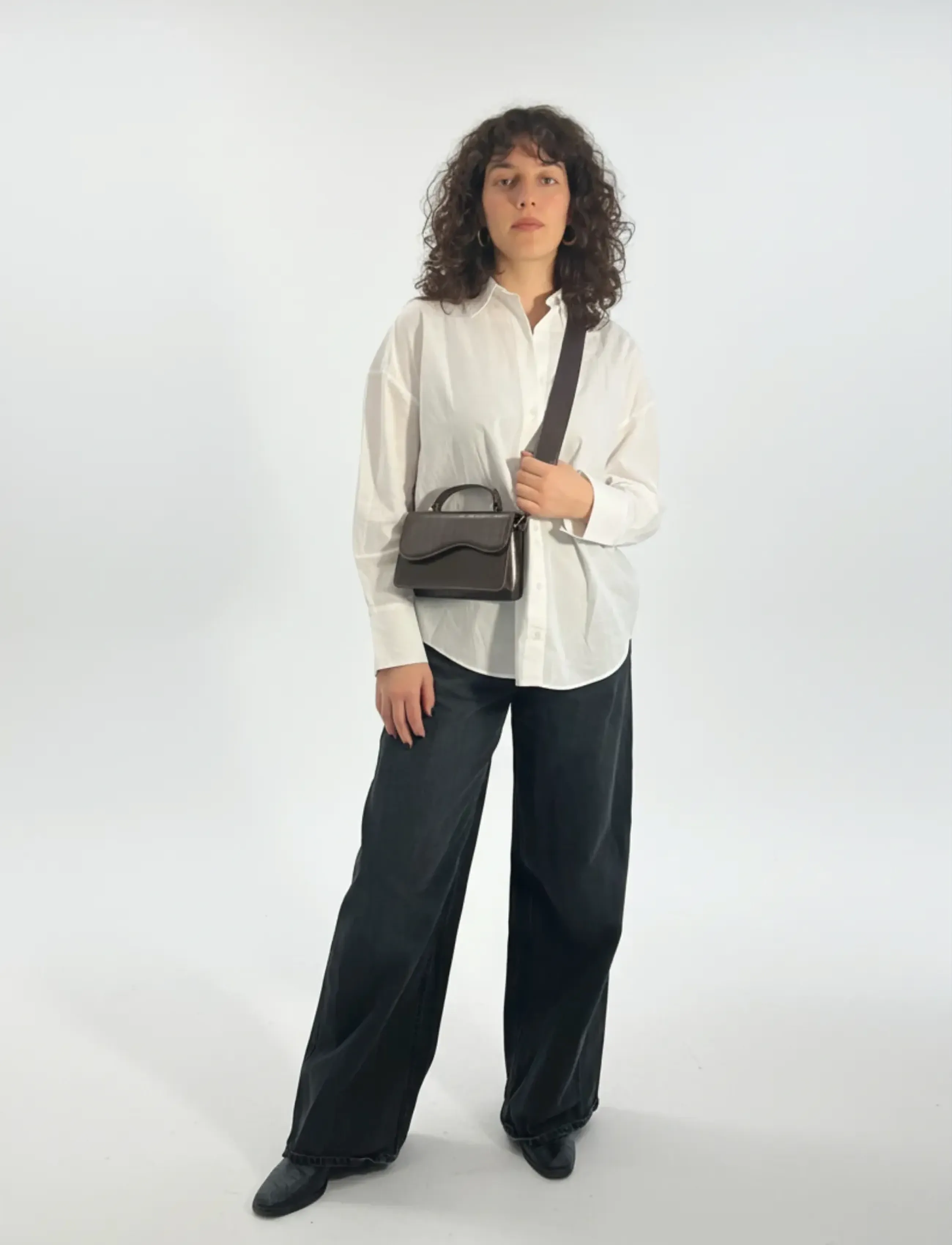 HVISK - CRANE STROKE STRUCTURE - party wear at outlet prices - espresso - 5