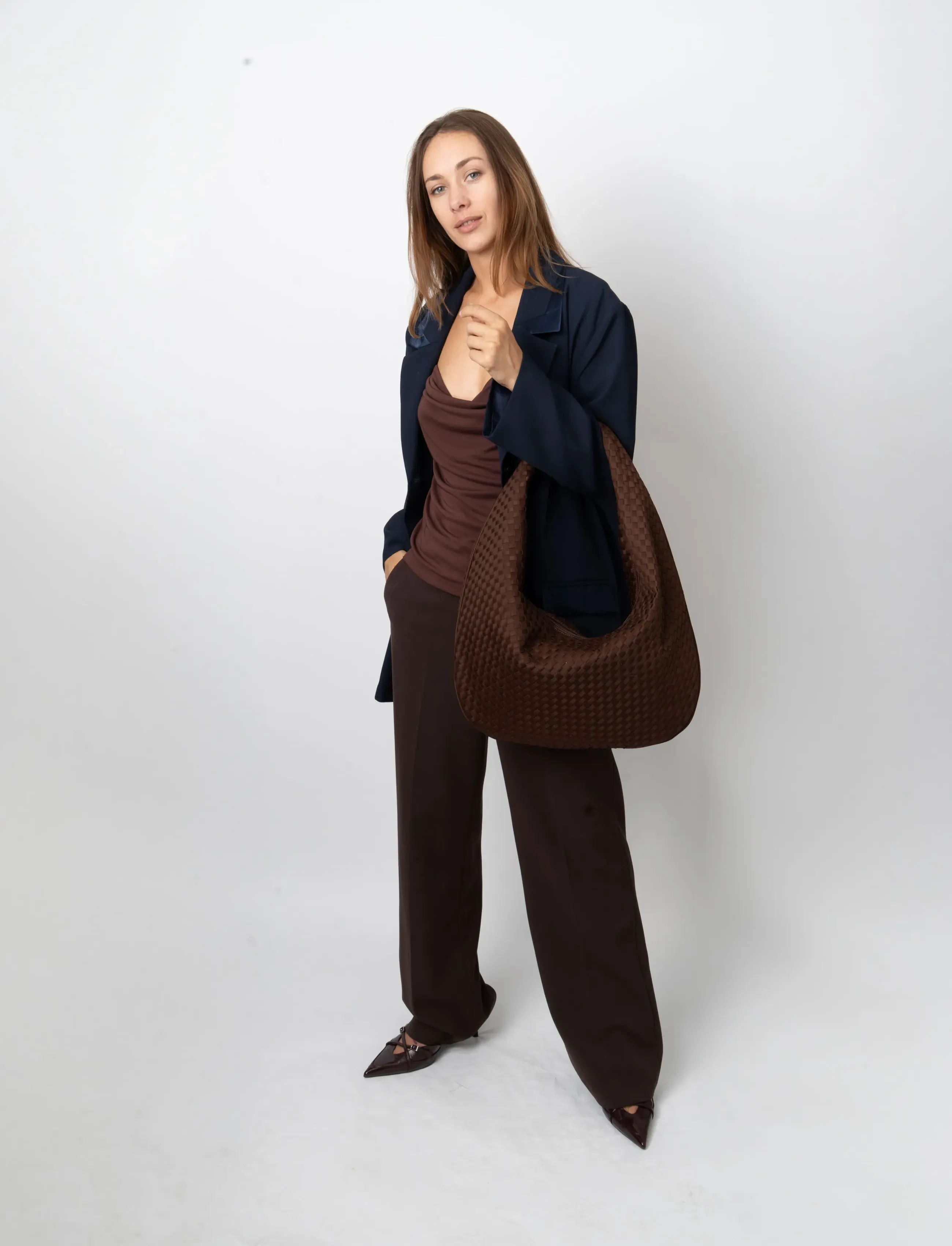 HVISK - HAZE BRAIDED NEOPRENE - vakarėlių drabužiai išparduotuvių kainomis - espresso - 3