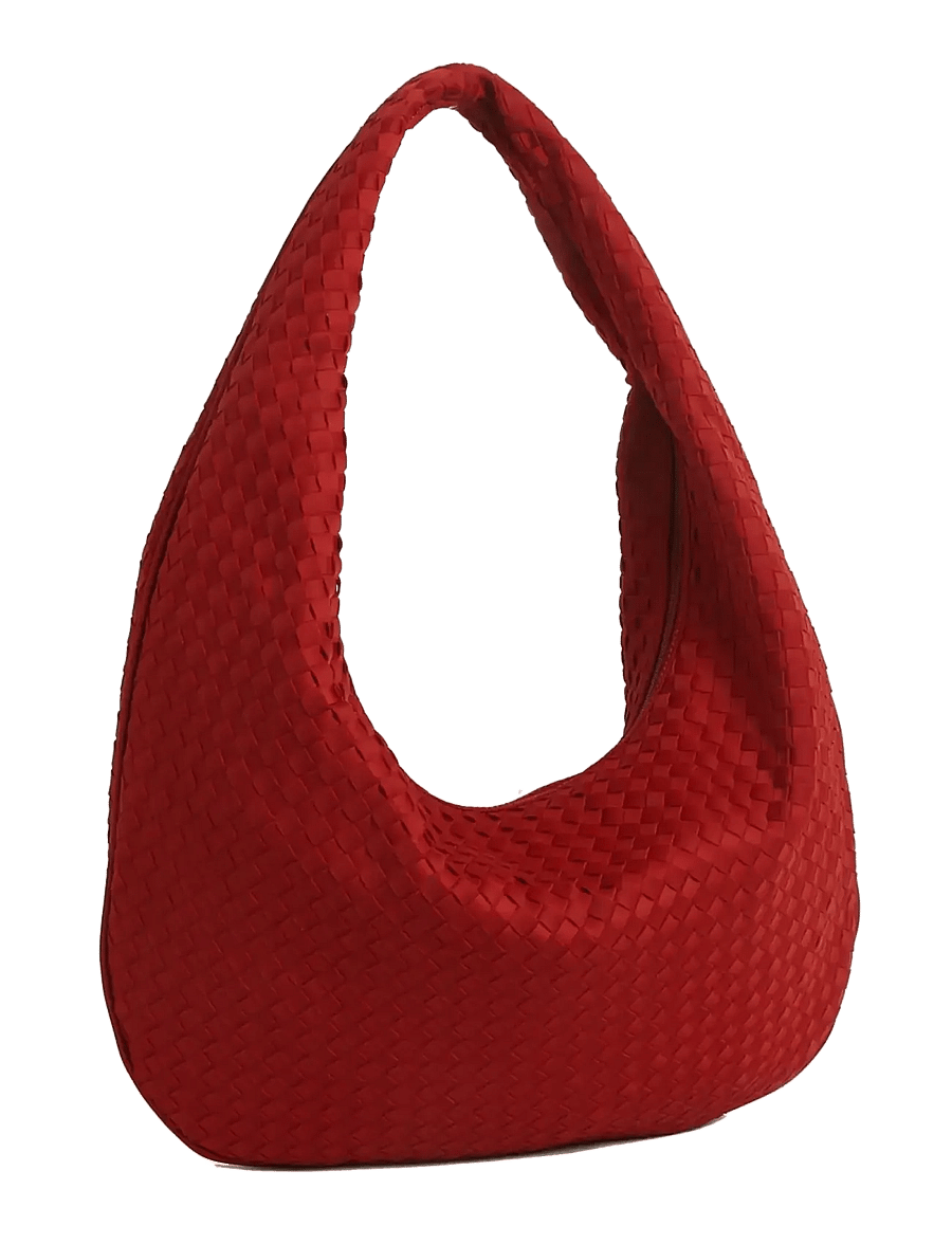 HVISK - HAZE BRAIDED NEOPRENE - tote bags - 494 scarlet red - 2