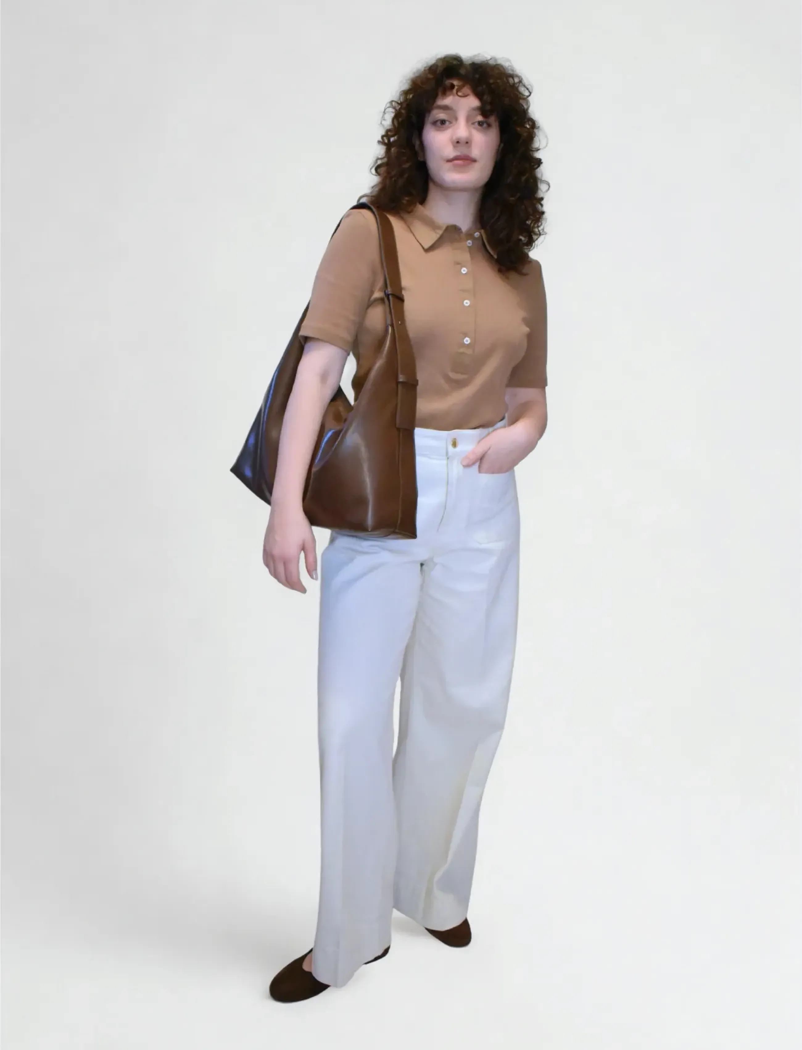 HVISK - LANE GLOSSY STRUCTURE - party wear at outlet prices - 496 cocoa - 3