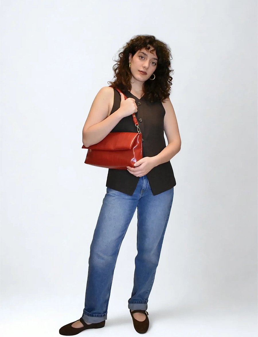 HVISK - ARLENE STROKE STRUCTURE - vardagsstil - 494 scarlet red - 3