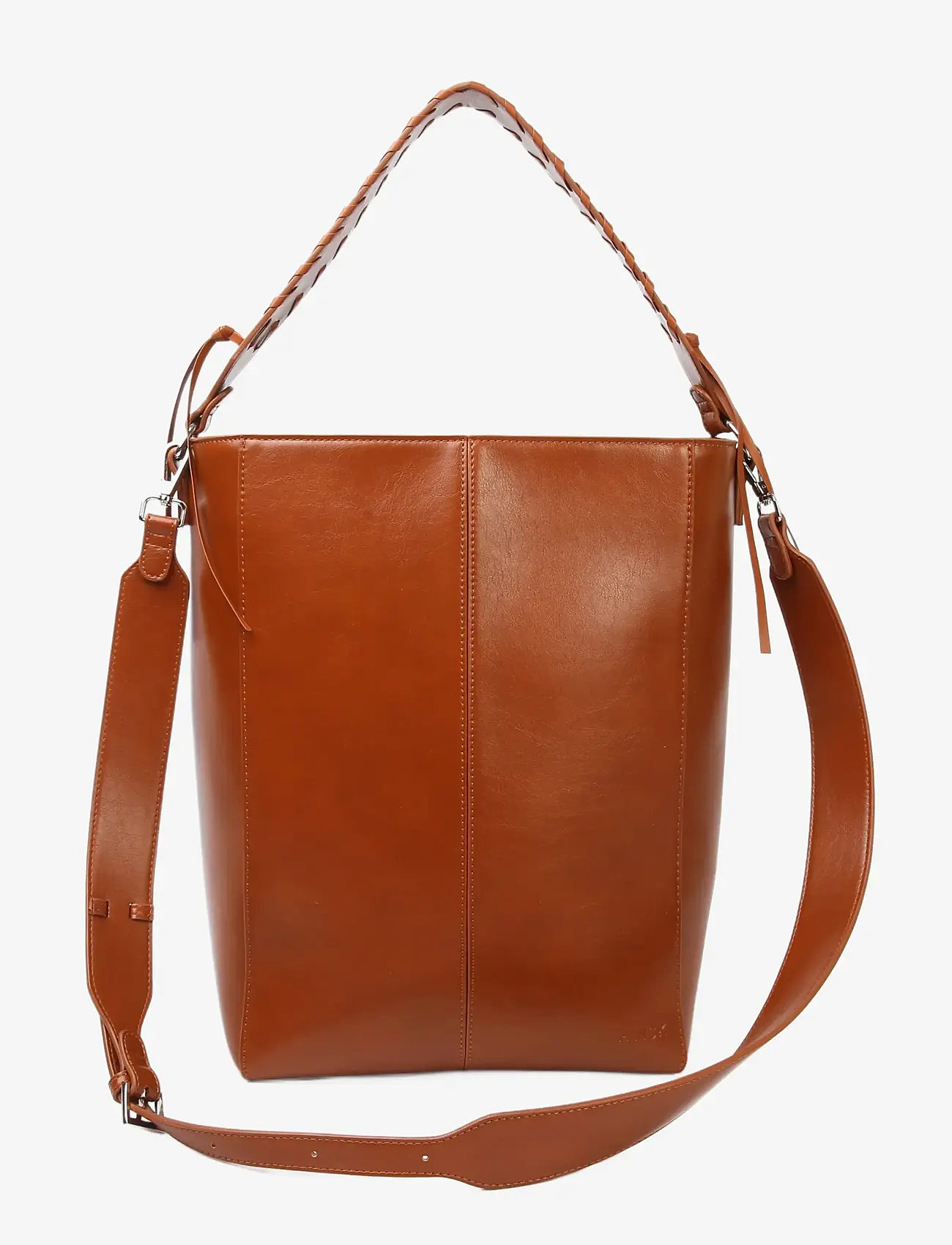 HVISK - CASSET GLOSSY STRUCTURE - bucket bags - brown amber - 1