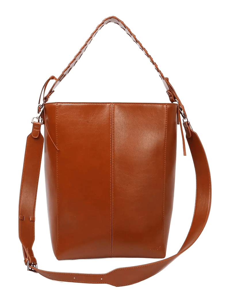 HVISK - CASSET GLOSSY STRUCTURE - bucket bags - brown amber - 1