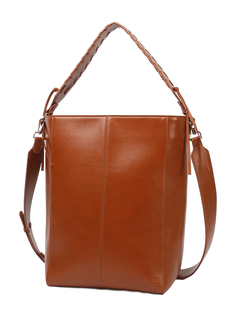 HVISK - CASSET GLOSSY STRUCTURE - bucket bags - brown amber - 2