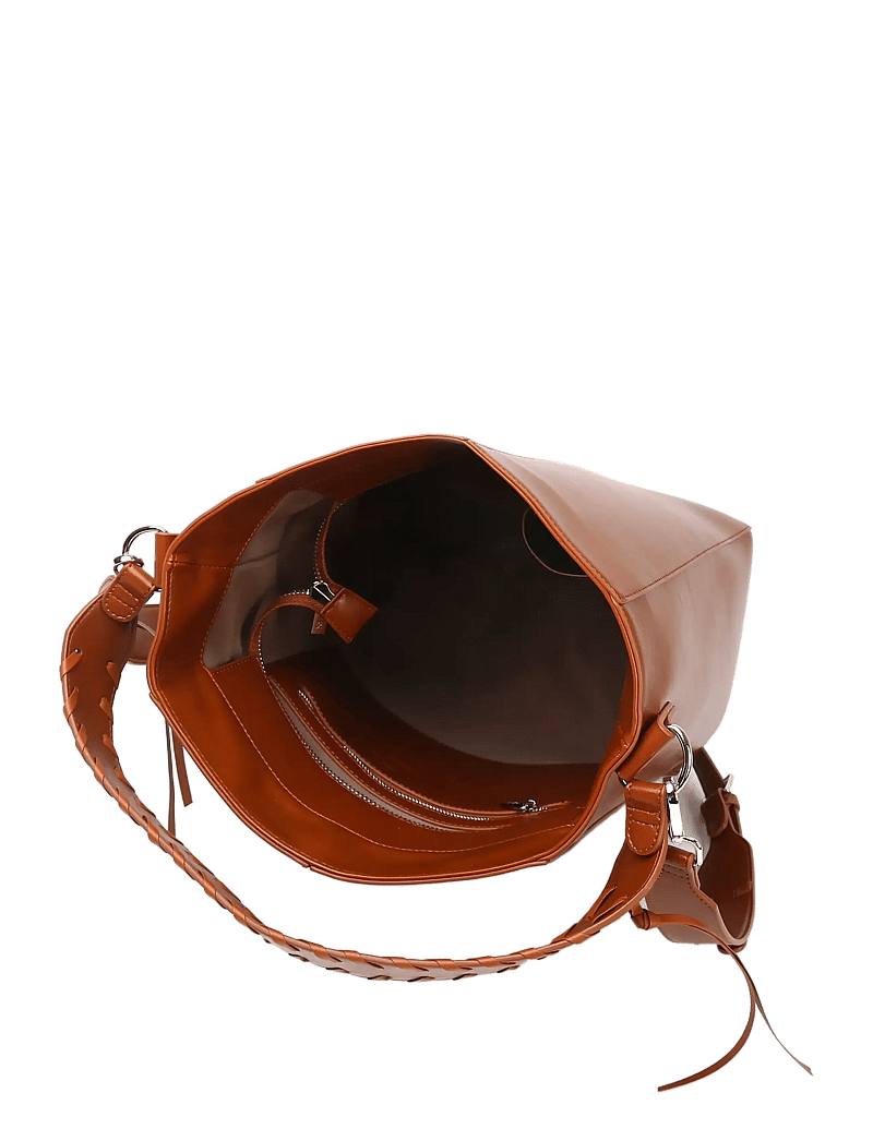 HVISK - CASSET GLOSSY STRUCTURE - bucket bags - brown amber - 3
