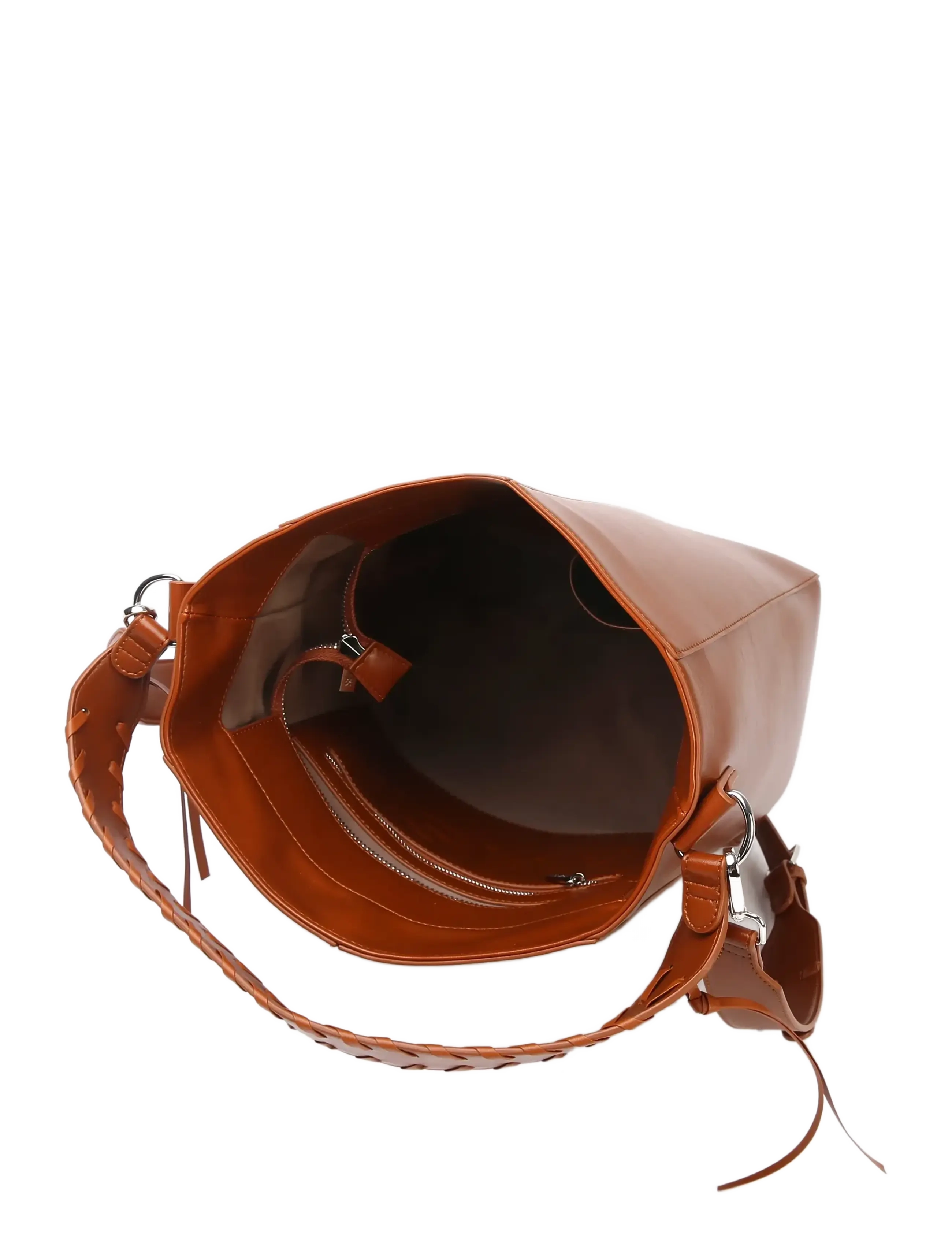 HVISK - CASSET GLOSSY STRUCTURE - bucket bags - brown amber - 3
