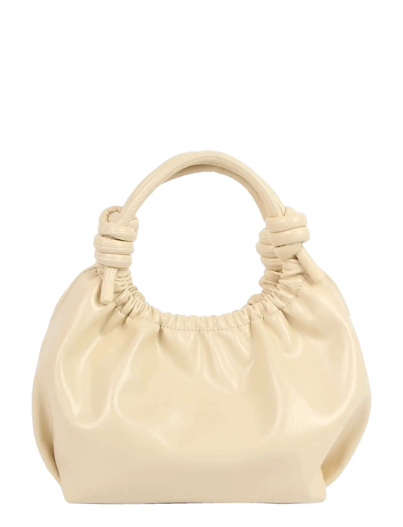 HVISK JOLLY GLOSSY STRUCTURE - Rokassomiņas - WAX PAPER / beige