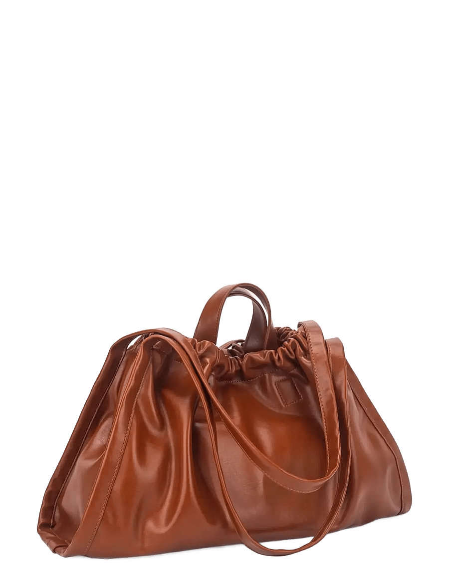 HVISK - SAGE MEDIUM GLOSSY STRUCTURE - shopper-laukut - brown amber - 2