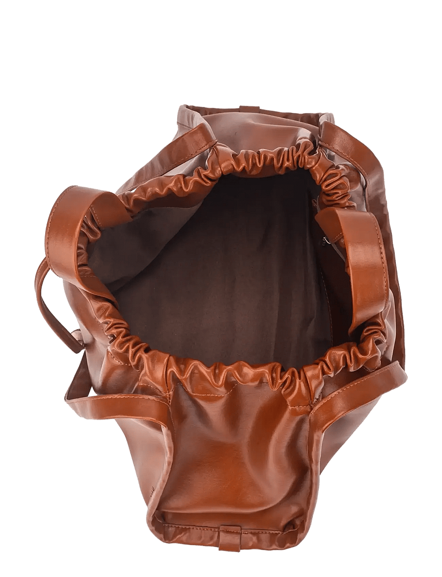 HVISK - SAGE MEDIUM GLOSSY STRUCTURE - shopper-laukut - brown amber - 3