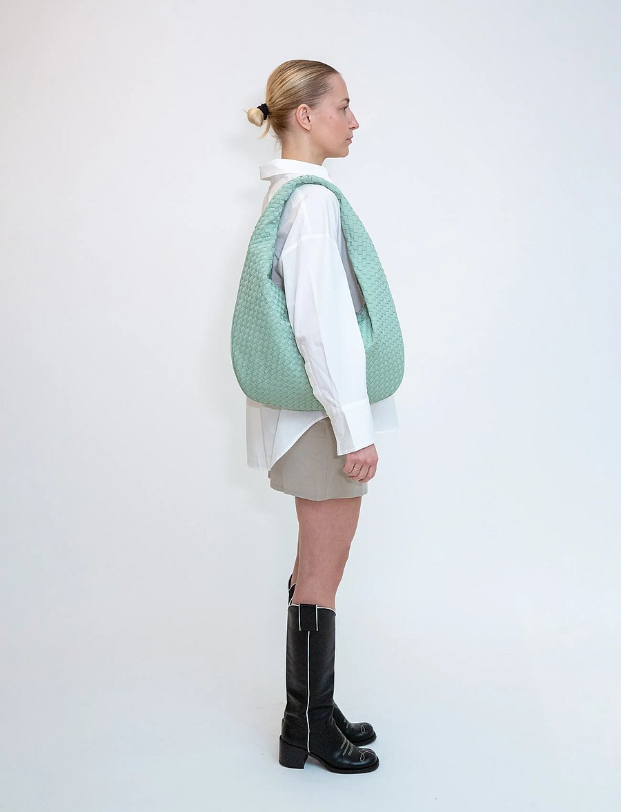 HVISK - HAZE BRAIDED NEOPRENE - tote bags - aquatic blue - 0
